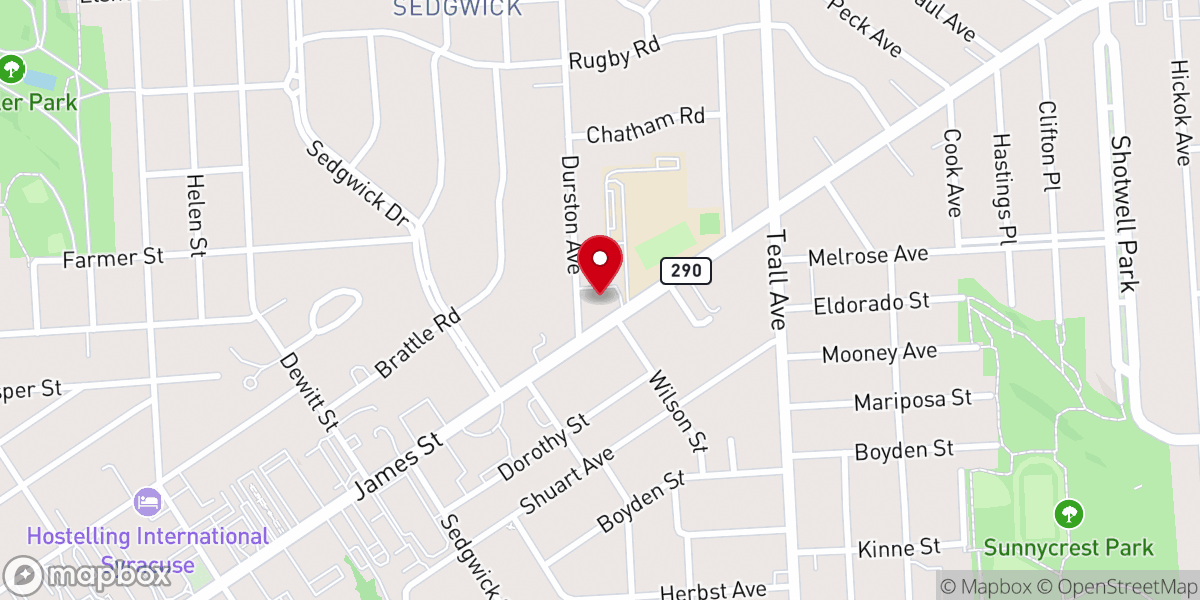 Map showing location of Eternal Hope Worship Church