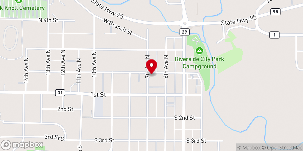 Map showing location of Freshwaters UMC