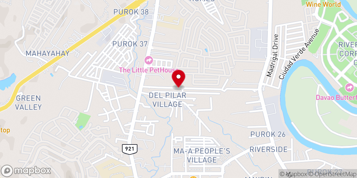 Map showing location of Hosanna Evangelical Church