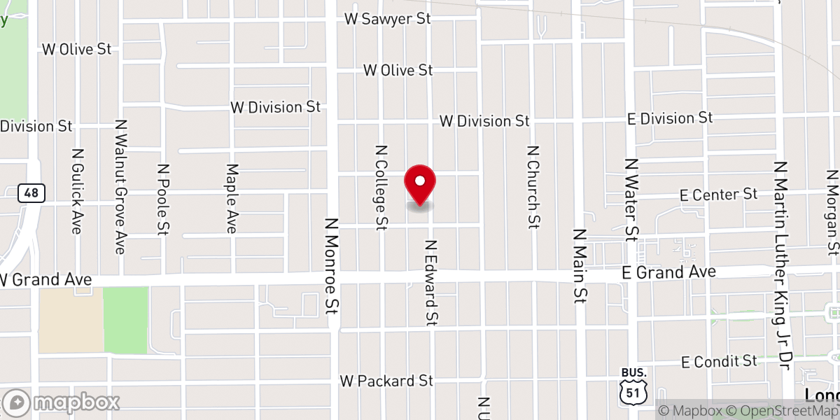Map showing location of The City of Praise Church