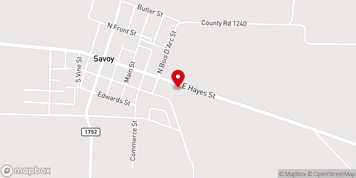 Map showing location of Choctaw Creek Cowboy Church