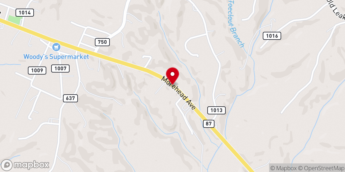 Map showing location of Friendly Worship Center