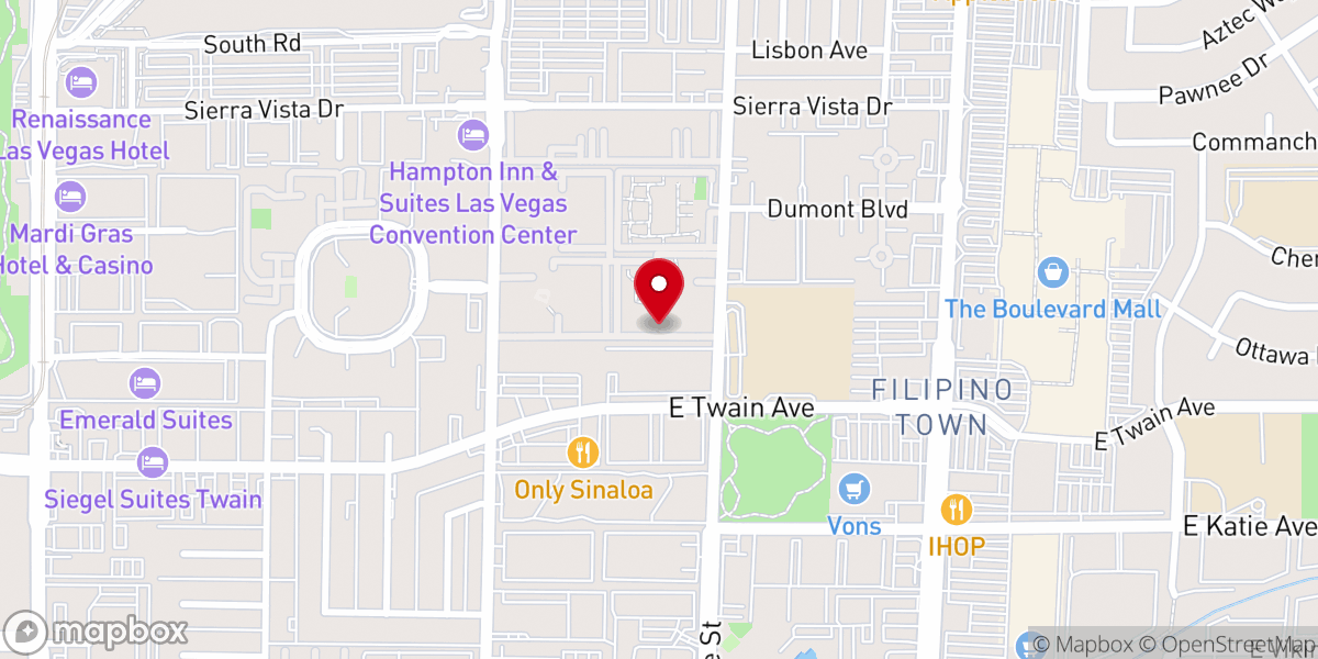 Map showing location of Western Prelacy Armenian Apostolic Church of Las Vegas