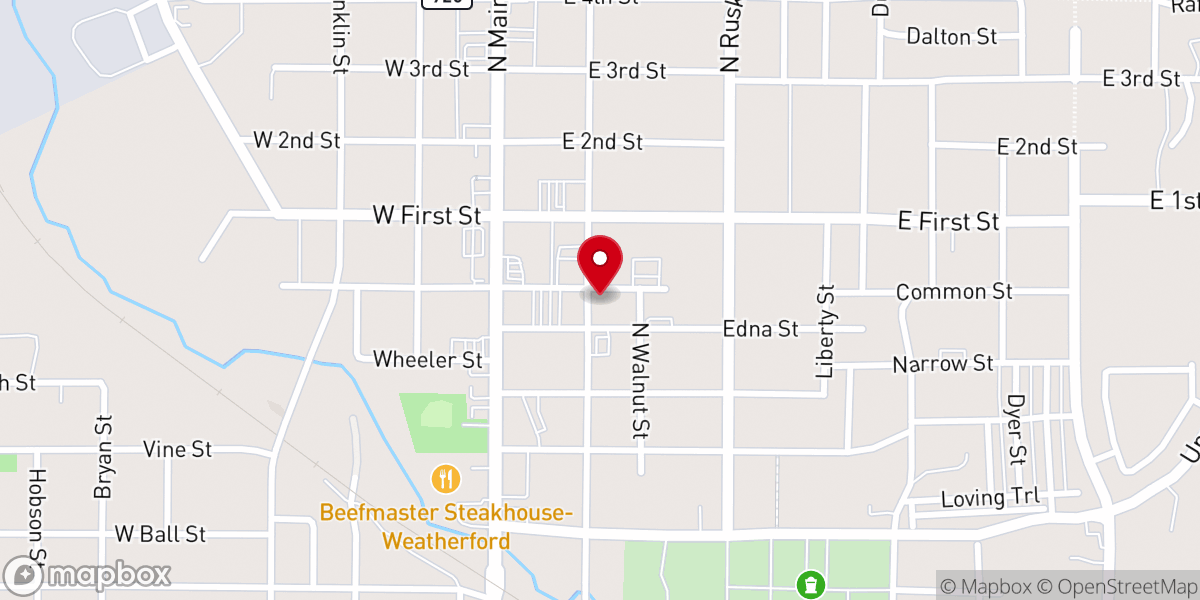 Map showing location of Couts Memorial United Methodist Church