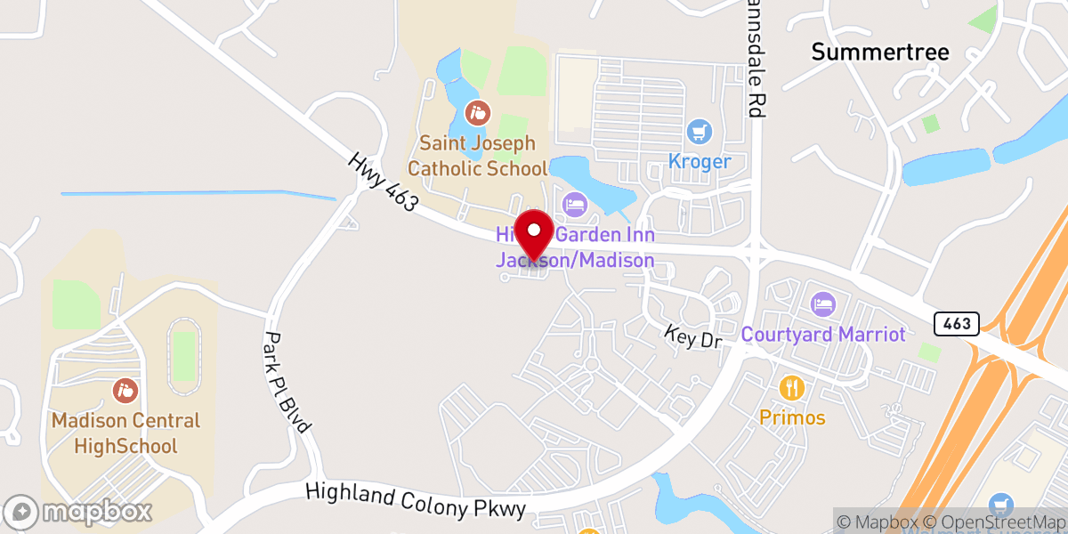 Map showing location of Grace Chapel Presbyterian Church