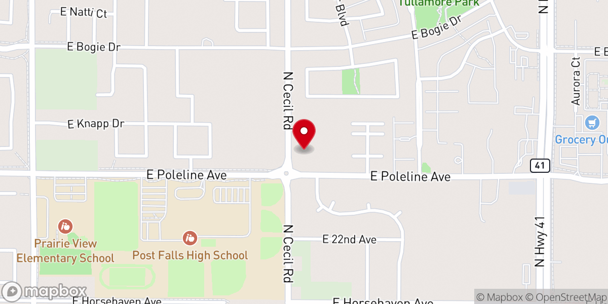 Map showing location of Post Falls Seventh-day Adventist Church