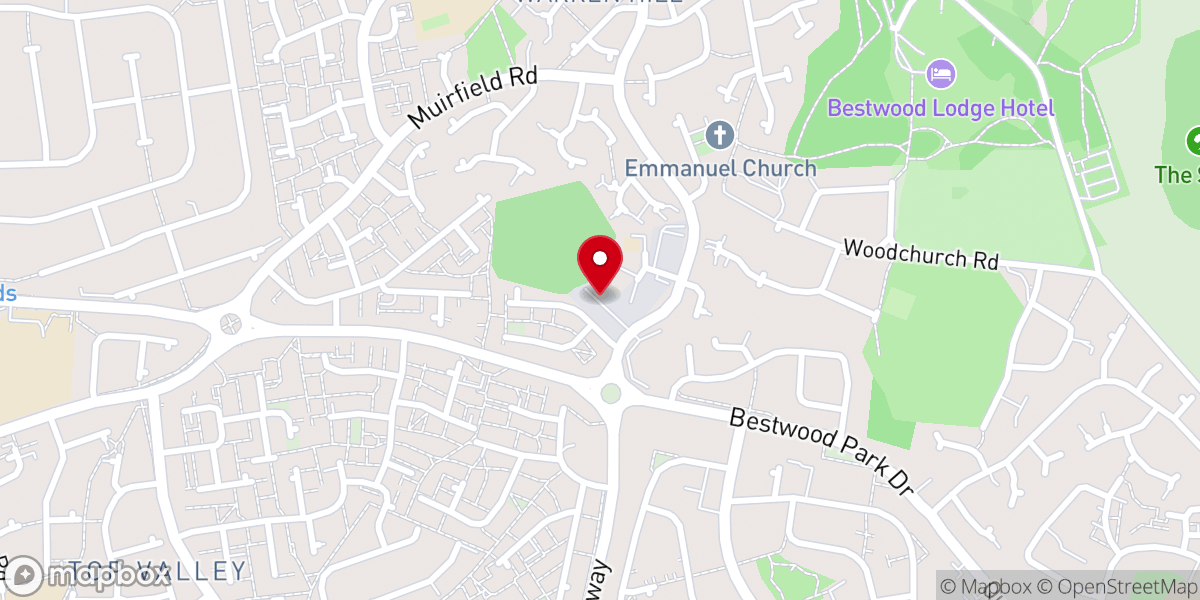 Map showing location of Inspire Global outreach Nottingham