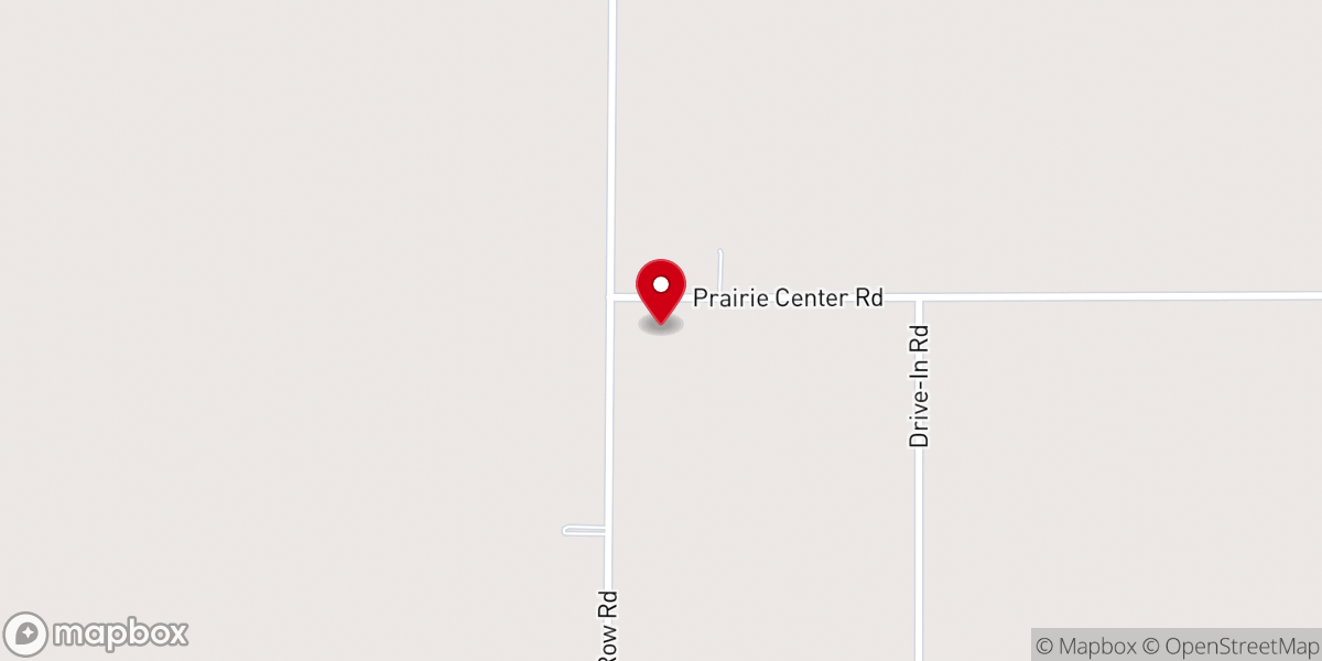 Map showing location of Prairie Center Church
