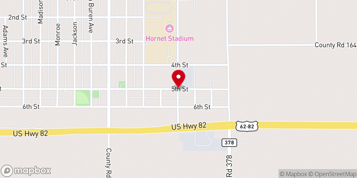 Map showing location of Jerusalem Baptist Church