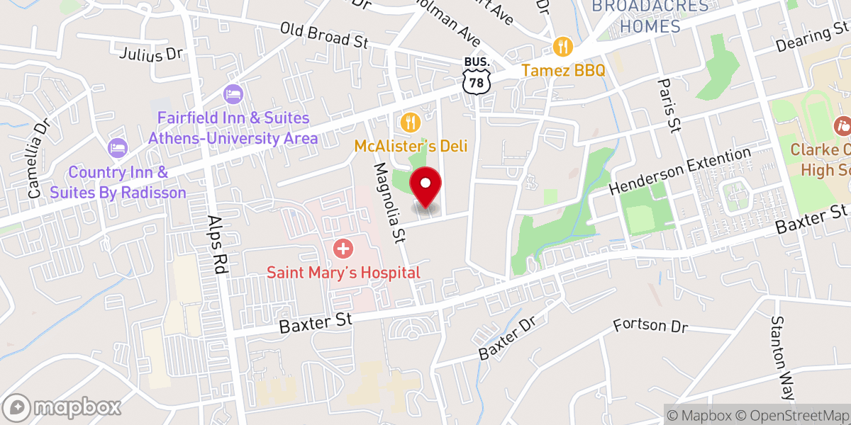 Map showing location of Greater Bethel African Methodist Episcopal Church