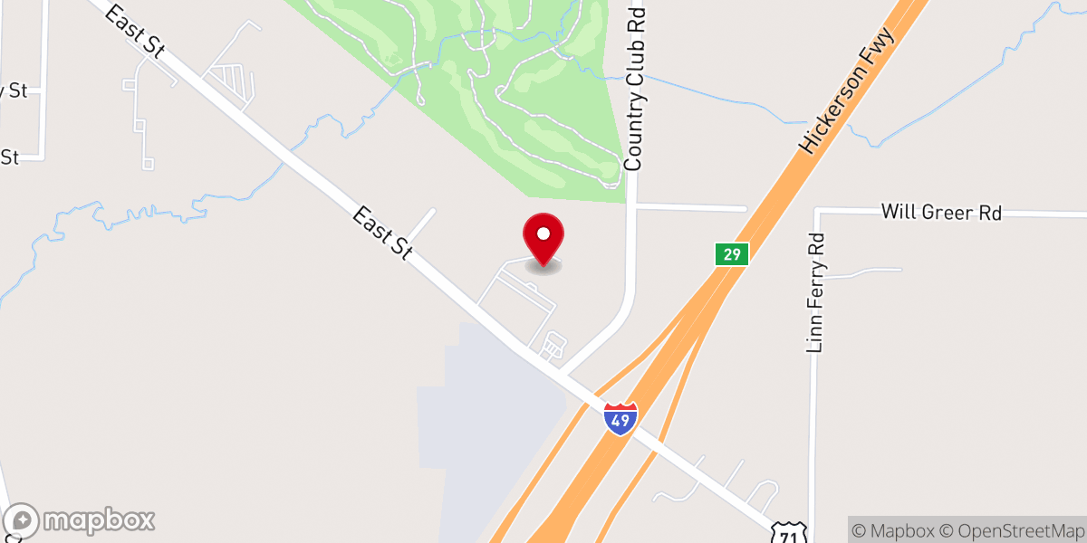 Map showing location of Faith Baptist Church