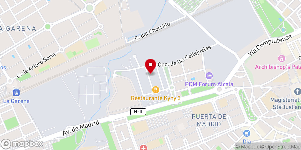 Map showing location of Nueva Vida Alcalá