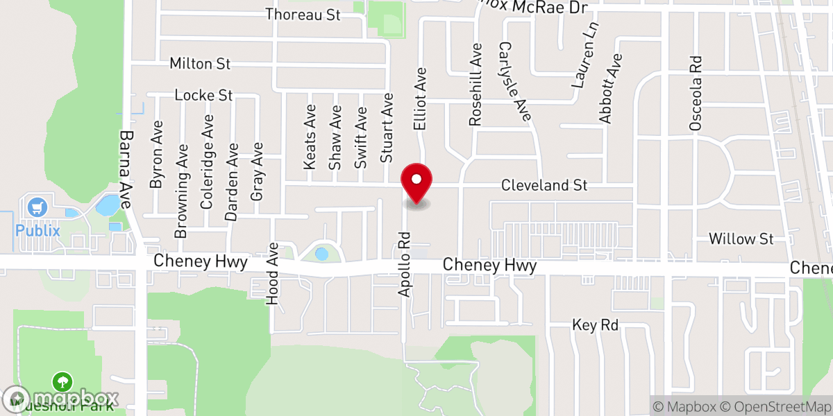 Map showing location of Rocket Town Church