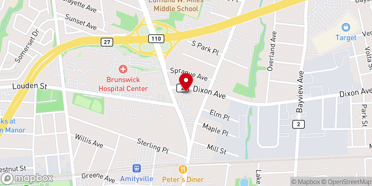 Map showing location of Hollywood Baptist Church of Christ
