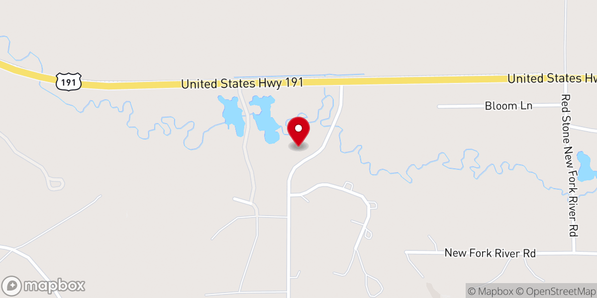 Map showing location of Pinedale Bible Church