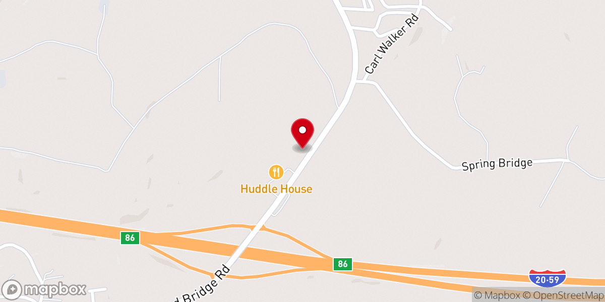 Map showing location of Cedar Cove Church