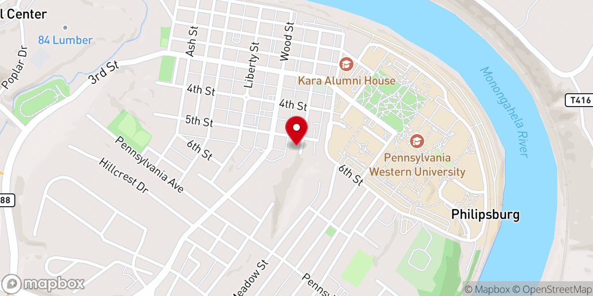 Map showing location of Full Gospel Church