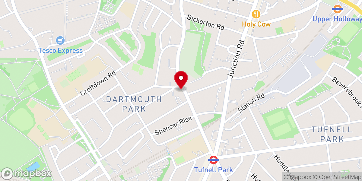 Map showing location of St Mary Brookfield