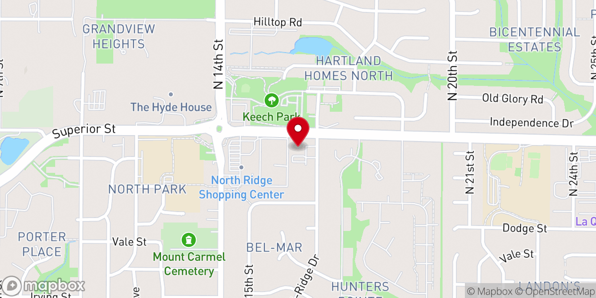 Map showing location of Saint Luke United Methodist Church
