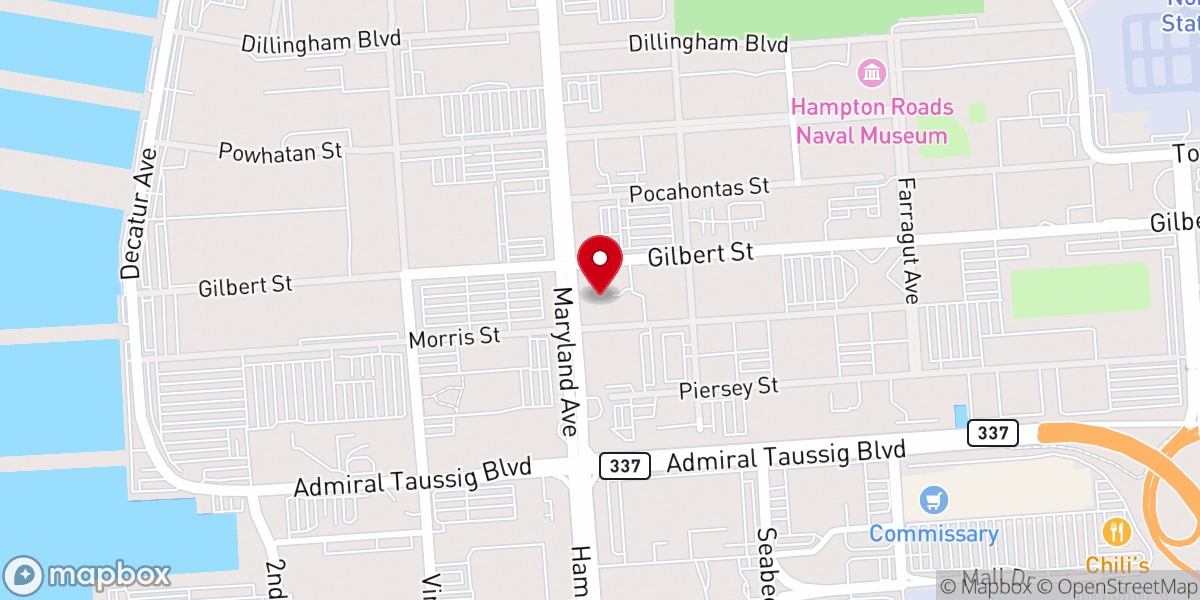 Map showing location of David Adams Memorial Chapel