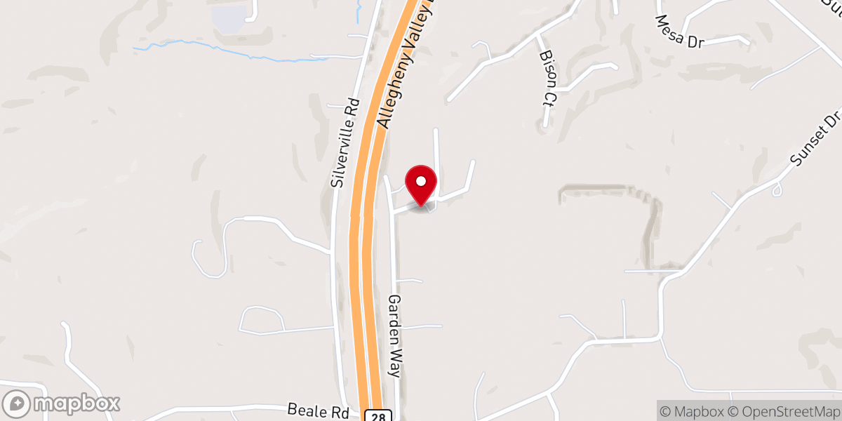 Map showing location of Expressway Baptist Church