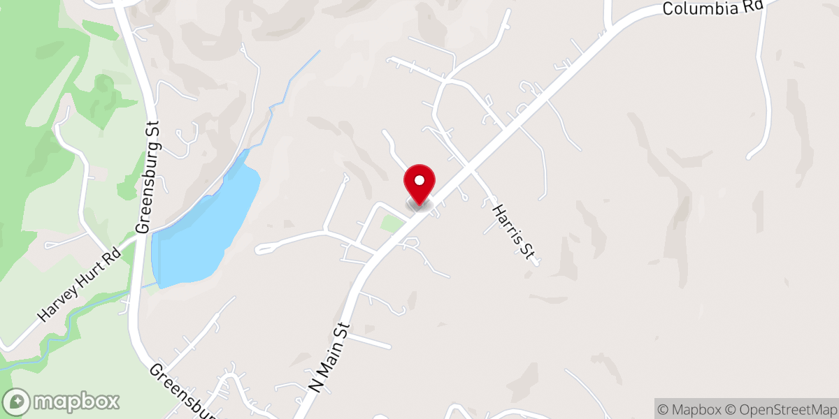 Map showing location of Beech Grove Church
