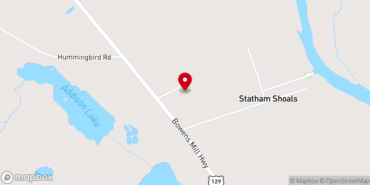Map showing location of New Hope Church