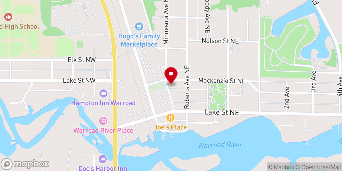 Map showing location of Saint Peters Episcopal Church