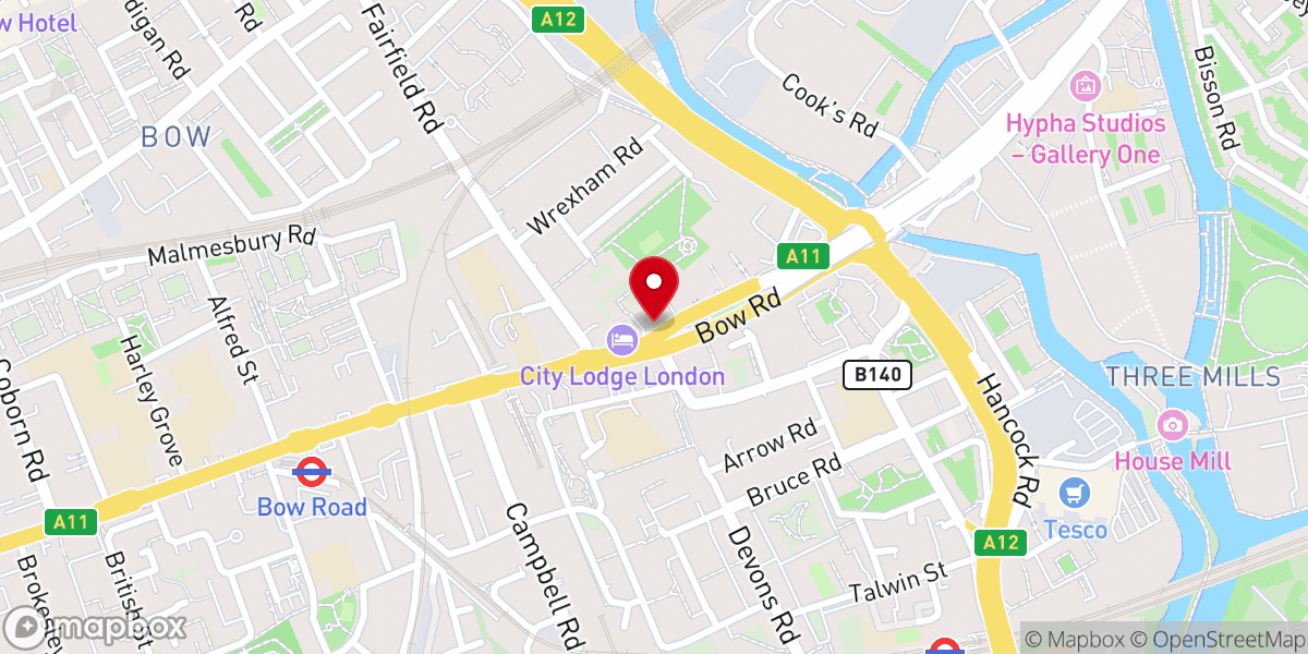 Map showing location of Our Lady & St Catherine of Siena RC Church, Bow