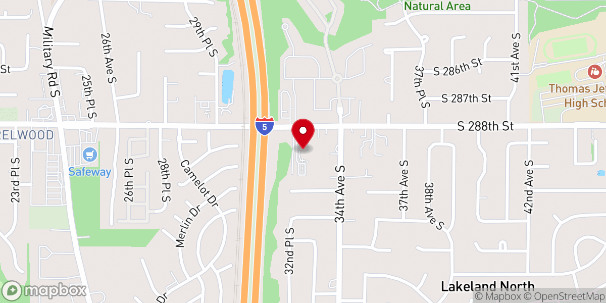 Map showing location of Federal Way First Presbyterian Church