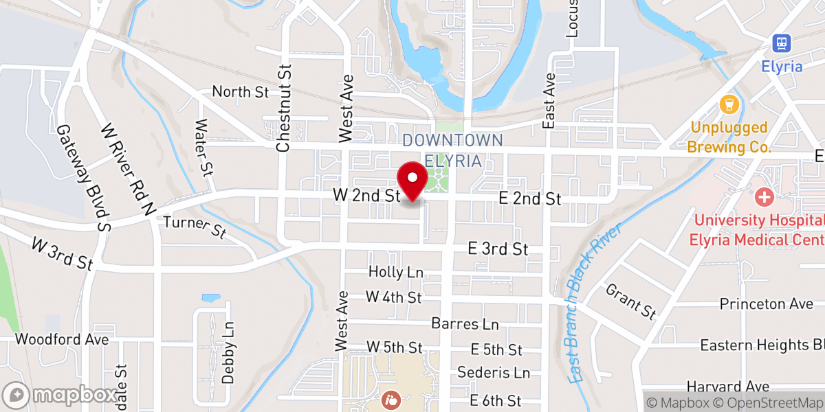 Map showing location of First Congregational UCC