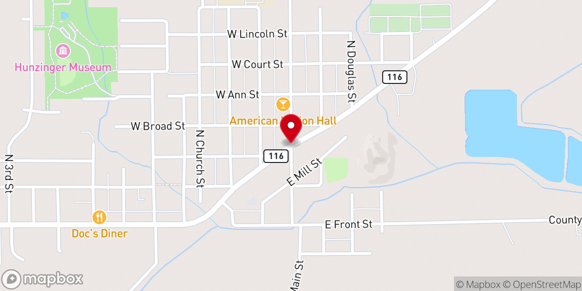 Map showing location of Roanoke