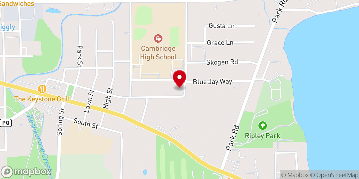 Map showing location of St James Lutheran Church