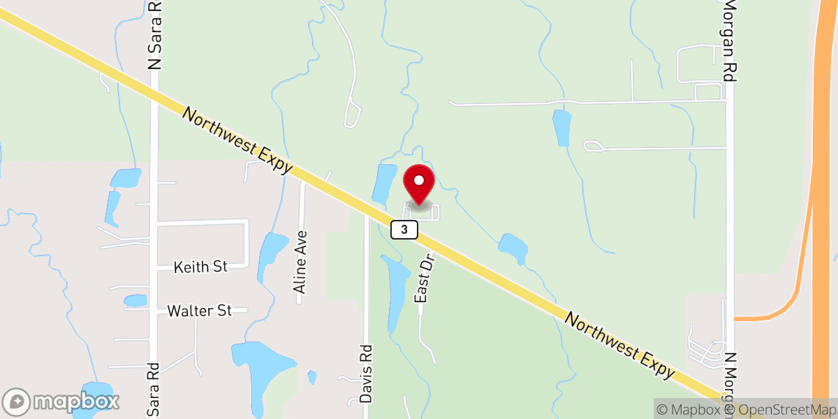 Map showing location of Westside Independent Christian Church