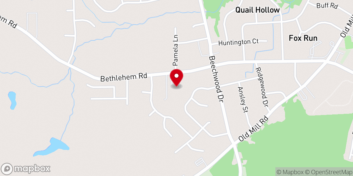 Map showing location of First Freewill Baptist Church