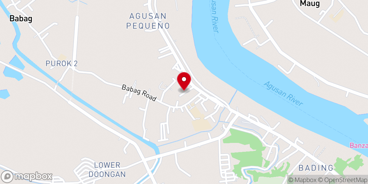 Map showing location of Capilla de San Francisco de Sales - Agusan Pequeño