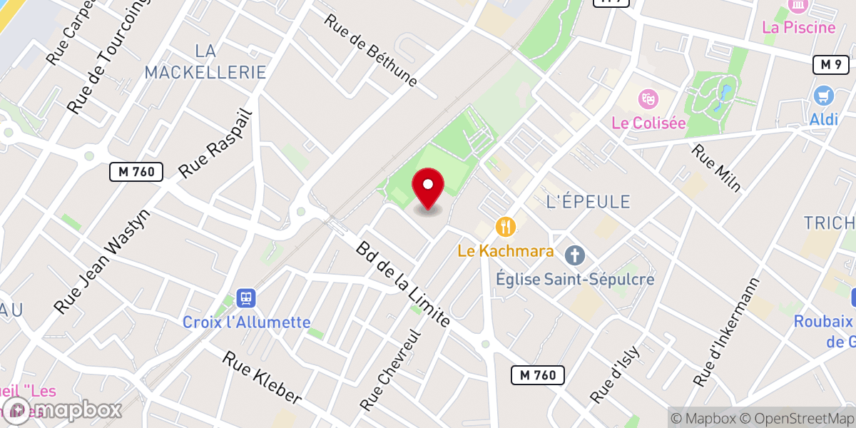 Map showing location of Monastère des Clarisses