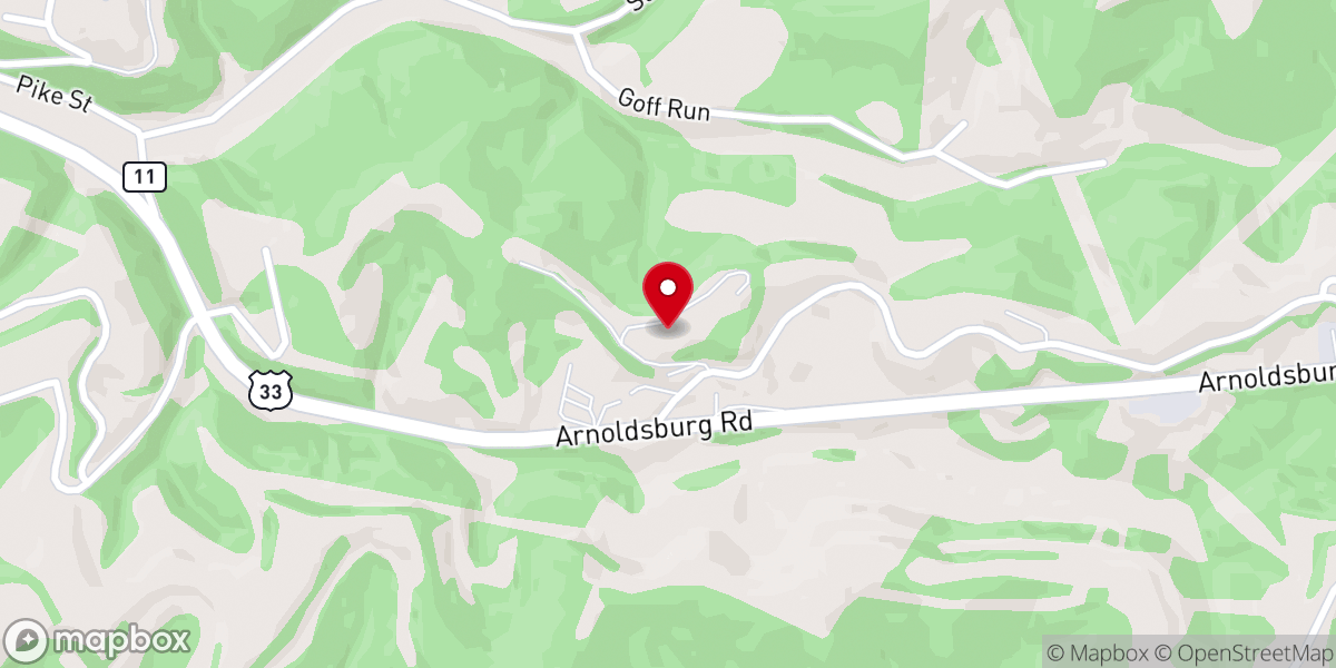 Map showing location of Hillcrest Baptist Church