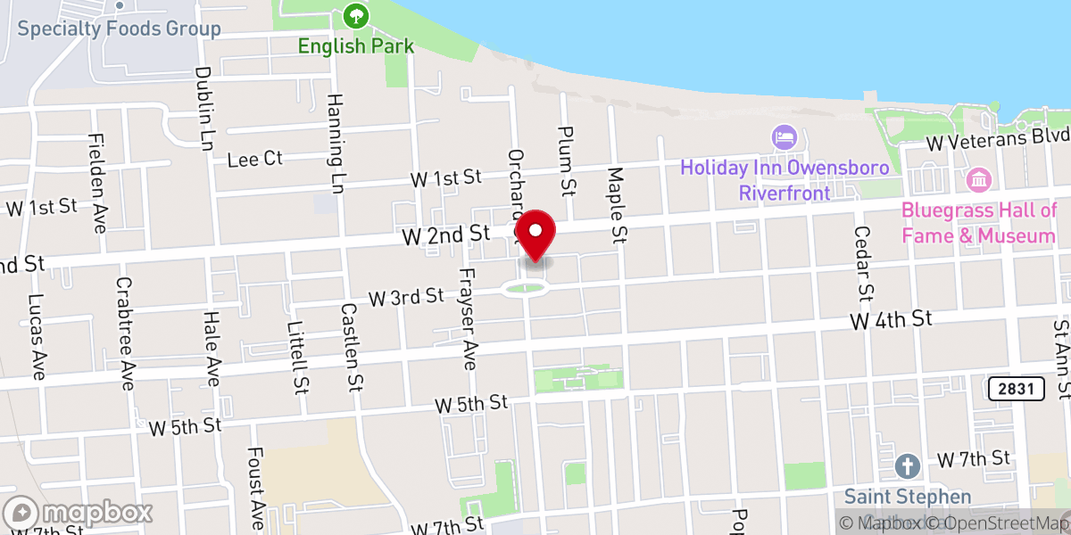 Map showing location of Eaton Memorial Baptist Church
