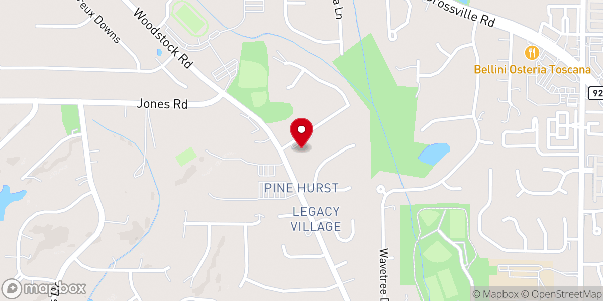 Map showing location of Roswell Alliance Church