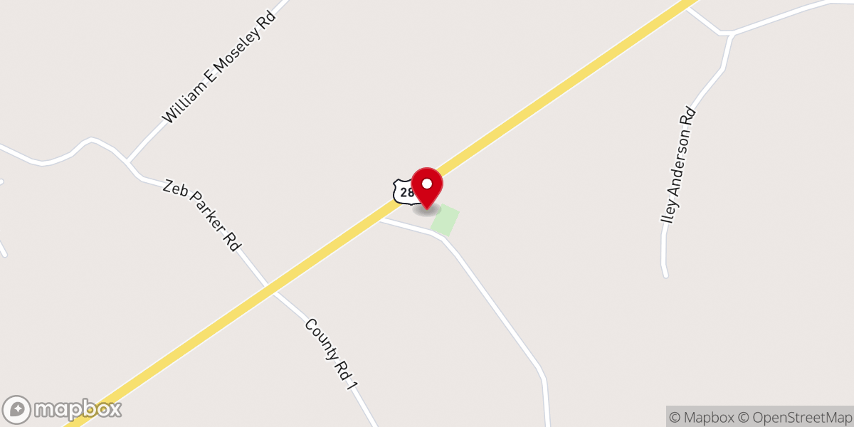 Map showing location of Pine Grove Baptist Church of Reidsville