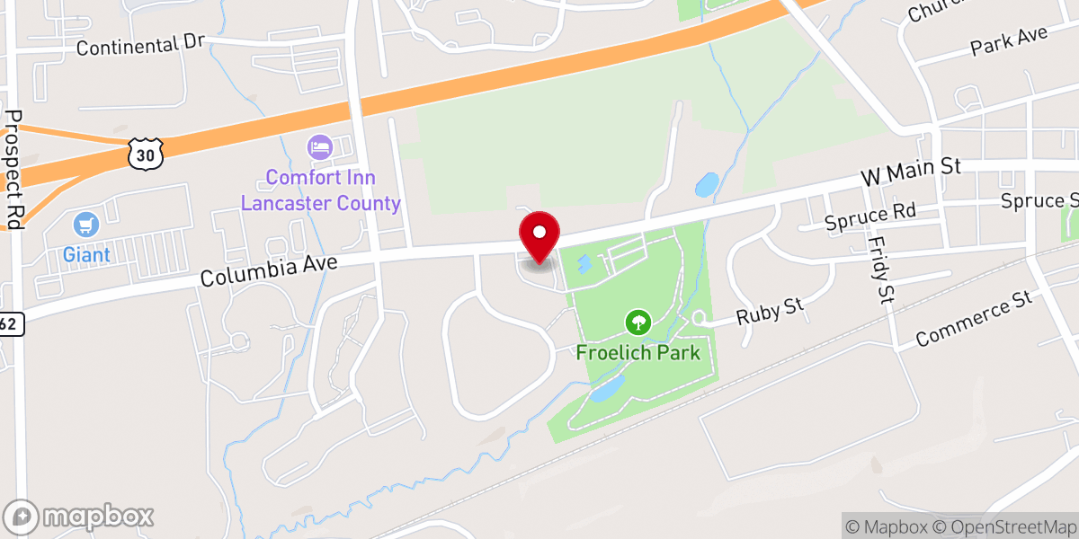 Map showing location of Trinity Reformed United Church of Christ