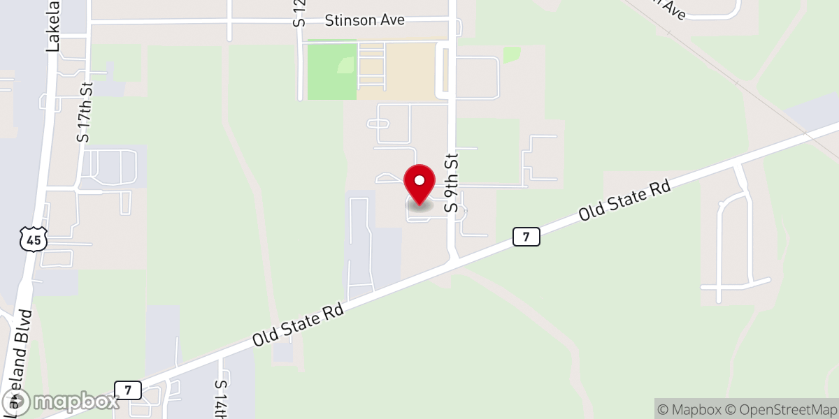 Map showing location of East Side Church of the Nazarene