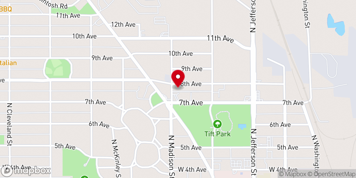 Map showing location of Northside Church of the Nazarene