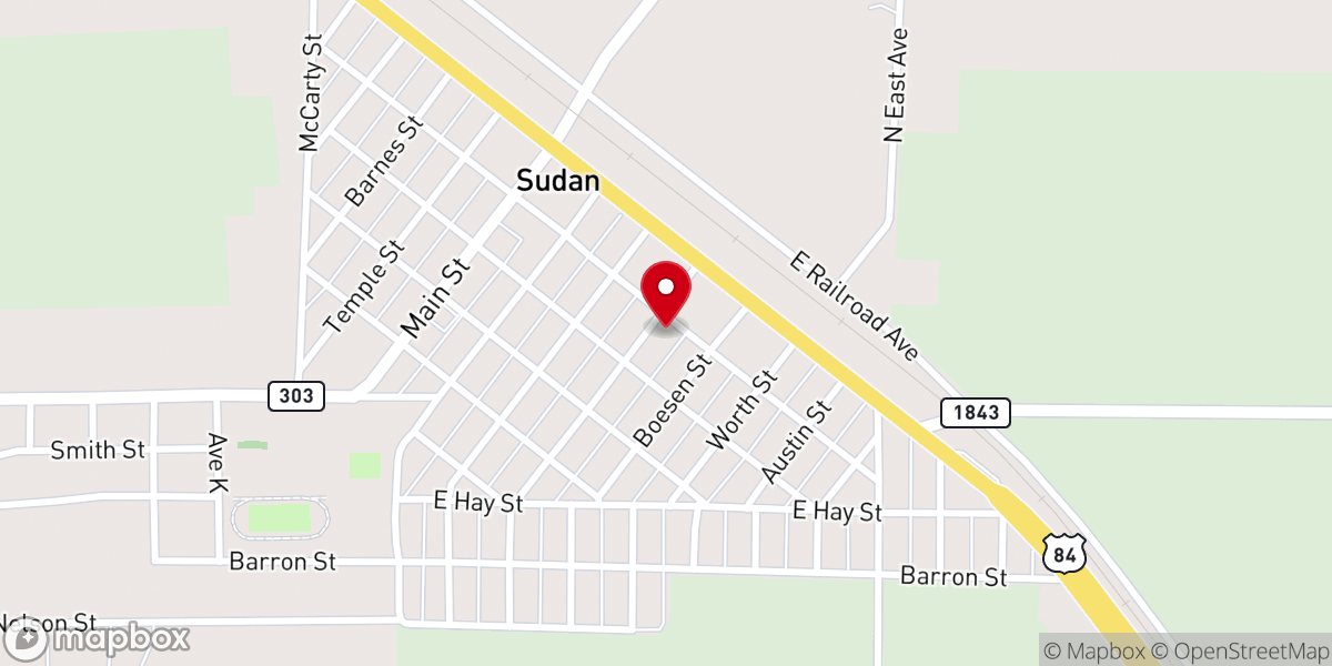 Map showing location of Cornerstone Christian Church