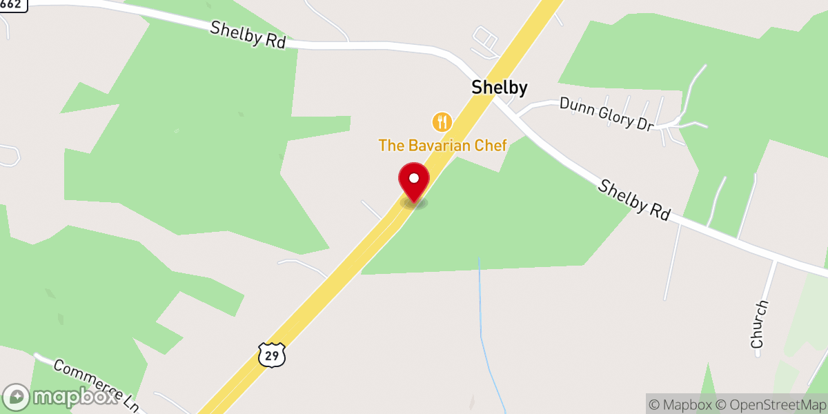 Map showing location of Harvest Church
