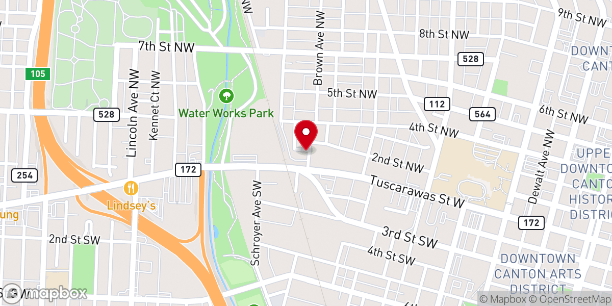 Map showing location of Radial Church