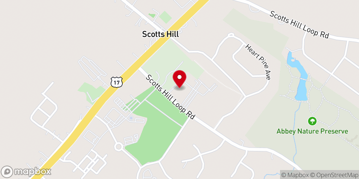 Map showing location of Scotts Hill Baptist Church