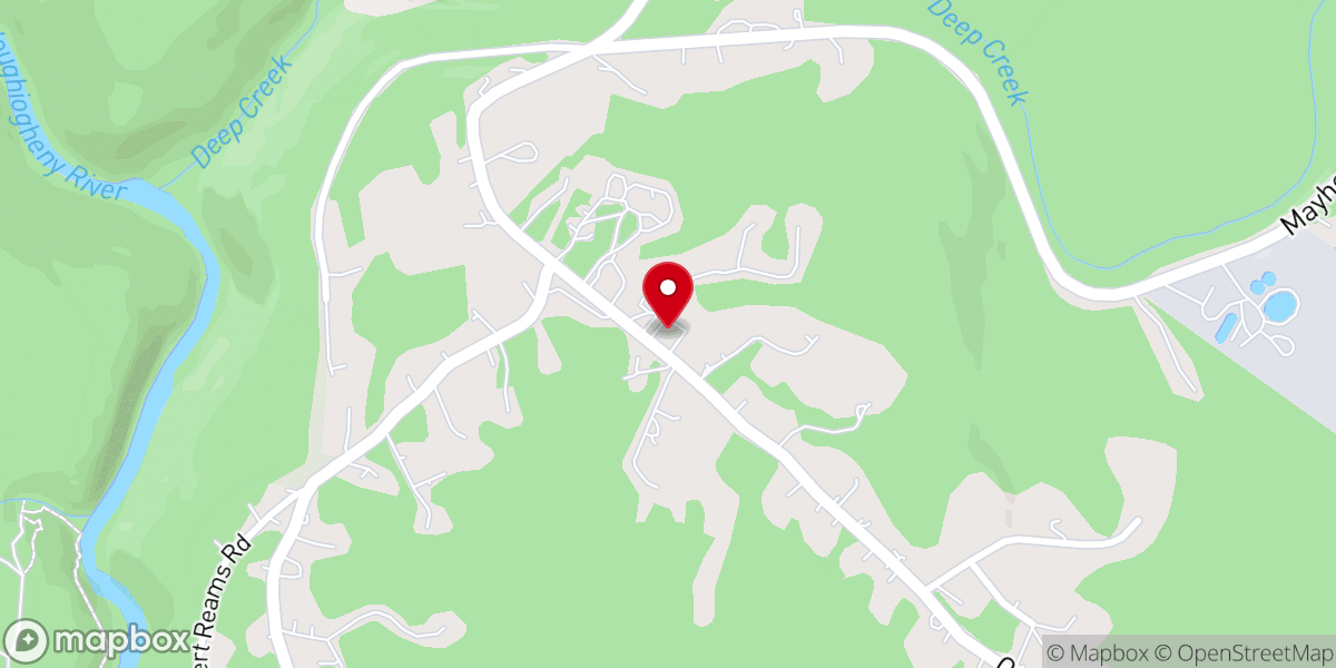 Map showing location of Pine Grove Church
