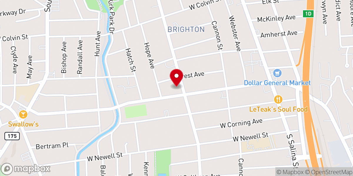 Map showing location of Mount Carmel Seventh-day Adventist Church
